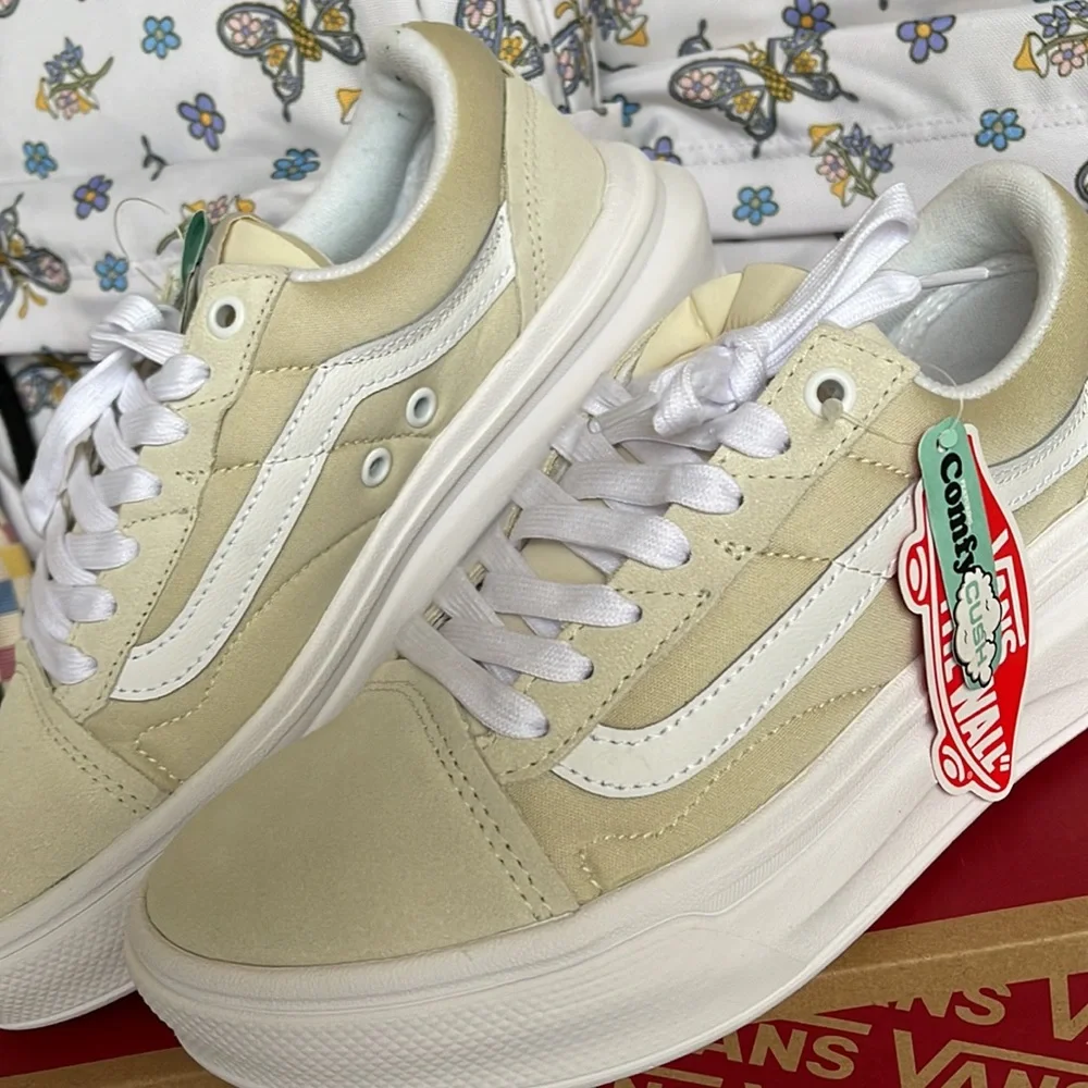 Vans WMNS Old Skool Over Sand/White VN0A705E1NF Platforms Sneakers